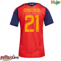 Camiseta España Mikel Oyarzabal #21 Primera Equipación para mujer Mundial 2026 manga corta